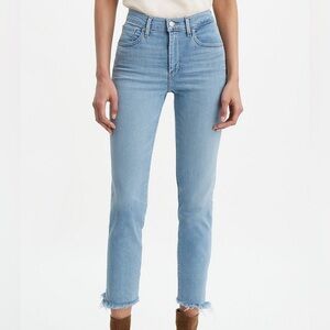 Levi’s Cropped Straight Light Blue Jeans